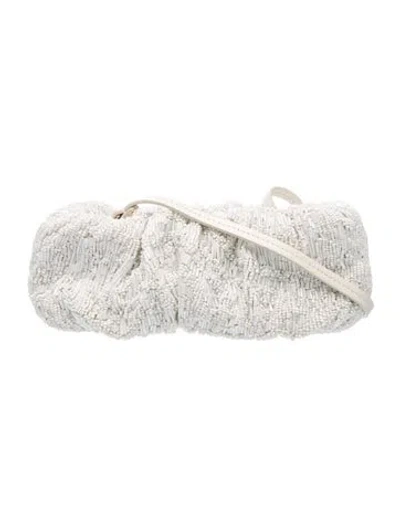 Pre-owned Staud Sequins Shoulder Bag In White