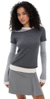Staud Sera Sweater Heather Grey Multi In Gray