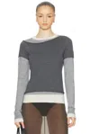 Staud Sera Sweater Heather Grey Multi In Gray