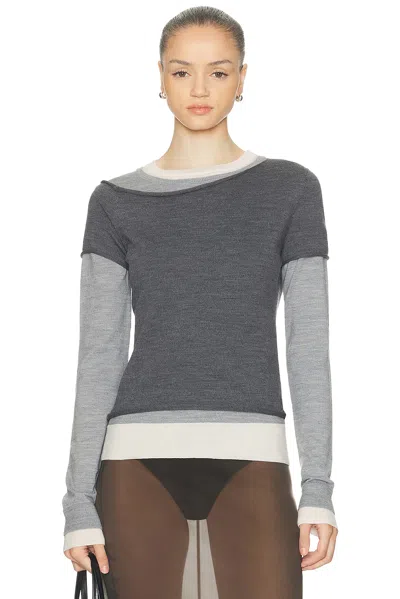 Staud Sera Sweater Heather Grey Multi In Gray