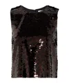 Staud Sequined Top In Brown