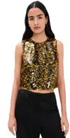 Staud Seraphina Sequin-embellishment Sleeveless Top In Multi