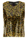 Staud Seraphina Sequin-embellishment Sleeveless Top In Yellow