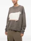 Staud Sheep-detail Sweater In Brown