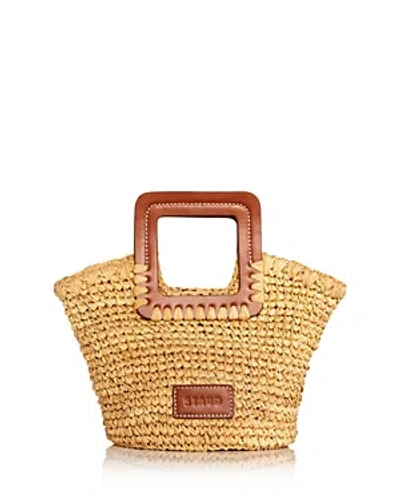 Staud Shirley Mini Bucket Bag In Natural/tan