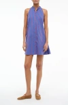 Staud Shirley Stripe Sleeveless A-line Minidress In Purple
