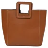Staud Shirley Tote Bag In Brown Leather In Brown