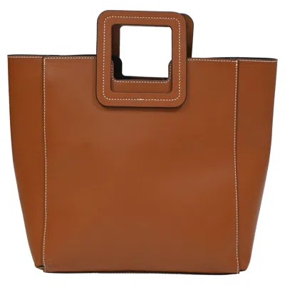 Staud Shirley Tote Bag In Brown Leather