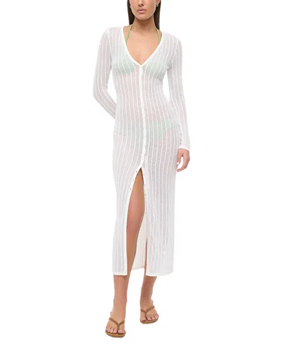 Staud Shocko Dress Swim Cover-up In Neutral