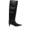 Staud Wally 55mm Knee-high Leather Boots In Black