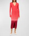 Staud Shoko Sweater Dress Dusk Dip Dye In Dusk Dip Dye