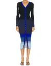 Staud Shoko Dress In Midnight Glacier In Multi