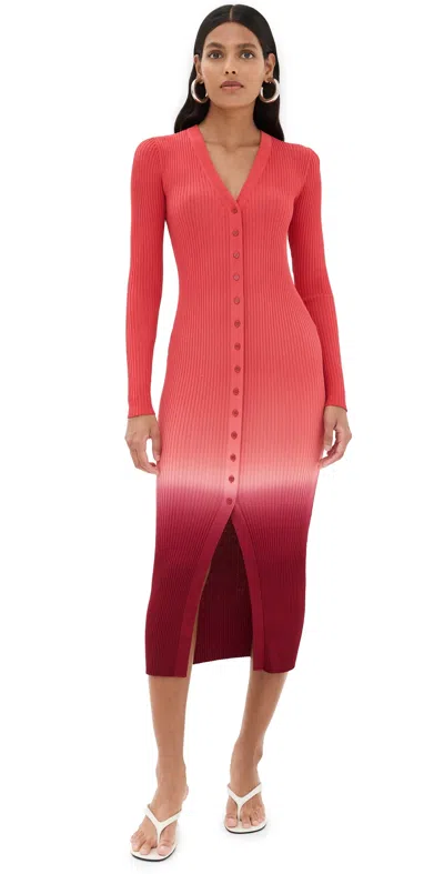 Staud Shoko Sweater Dress Dusk Dip Dye In Multi