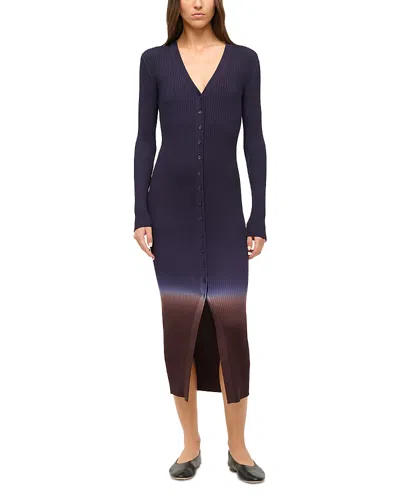 Staud Shoko Sweater Dress In Twilight Dip Dye
