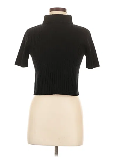 Pre-owned Staud Short Sleeve Top Black Turtleneck Tops