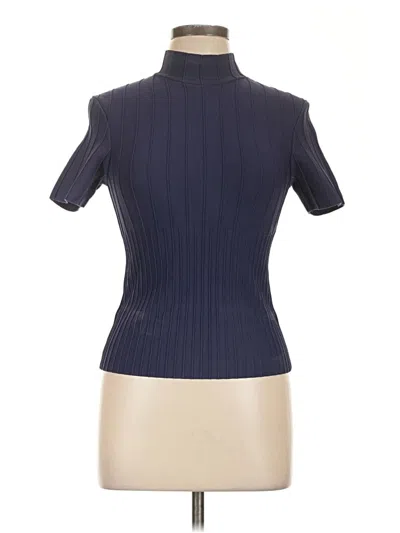 Pre-owned Staud Short Sleeve Top Blue Turtleneck Tops