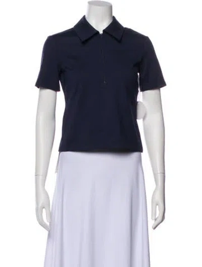 Pre-owned Staud Short Sleeve Top W/ Tags In Blue