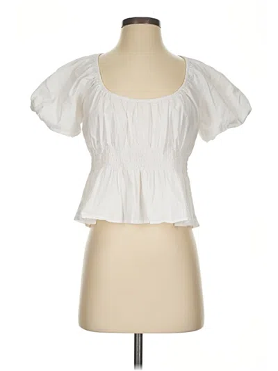 Pre-owned Staud Short Sleeve T-shirt In White