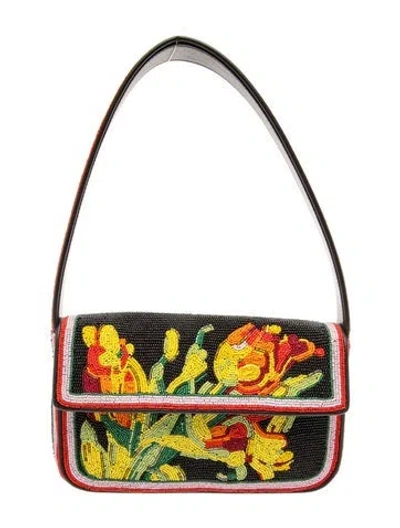 Pre-owned Staud Shoulder Bag In Black