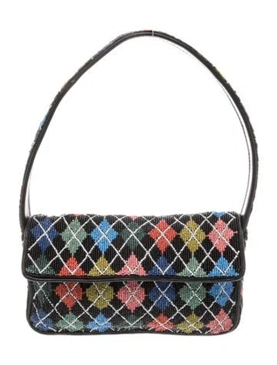 Pre-owned Staud Shoulder Bag In Black/blue