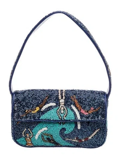 Pre-owned Staud Shoulder Bag In Blue
