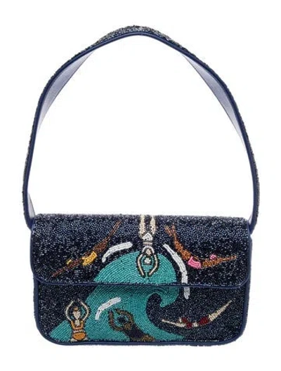 Pre-owned Staud Shoulder Bag In Blue