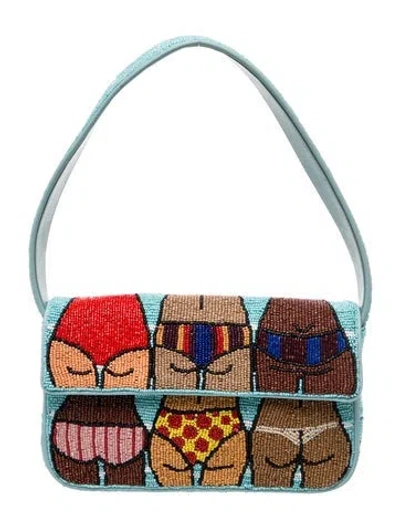 Pre-owned Staud Shoulder Bag In Blue