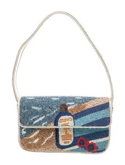 Pre-owned Staud Shoulder Bag In Blue