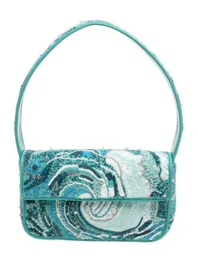 Pre-owned Staud Shoulder Bag In Blue