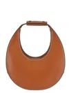 Staud Moon Leather Saddle Bag In Tan
