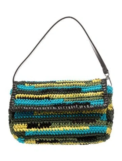 Pre-owned Staud Shoulder Bag In Green
