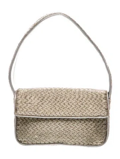 Pre-owned Staud Shoulder Bag In Metallic/silver