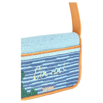 Pre-owned Staud Shoulder Bag � Multicolor In Blue