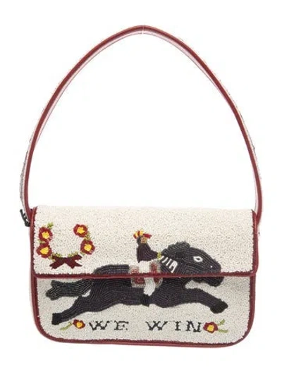 Pre-owned Staud Shoulder Bag In Neutrals