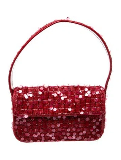 Pre-owned Staud Shoulder Bag In Red