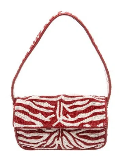 Pre-owned Staud Shoulder Bag In Red/white