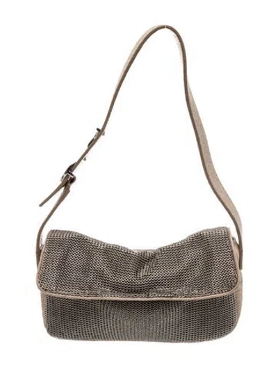 Pre-owned Staud Shoulder Bag In Silver