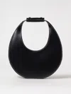 Staud Moon Leather Hobo Bag In Black