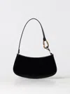 Staud Ollie Polished Leather Top Handle Bag In Black