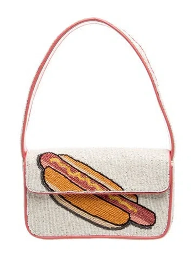 Pre-owned Staud Shoulder Bag In White