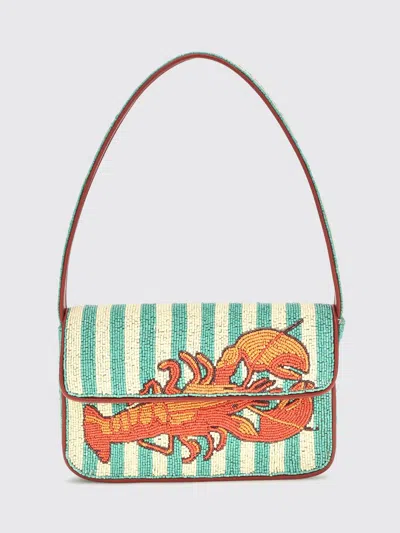 Staud Shoulder Bag Woman Color Lobster In Green