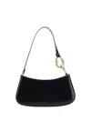Staud Black Calf Leather Bos Taurus Shoulder Bag In Black