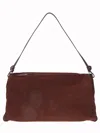 Staud Wally Suede Shoulder Bag In Brown