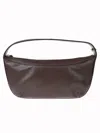 Staud Demy Leather Shoulder Bag With Adjustable Strap In Brown