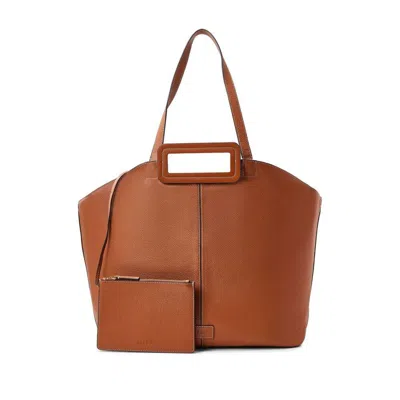 Staud Logo-appliqué Tote Bag In Brown