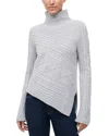 Staud Sidney Cable-knit Turtleneck Sweater In Gray