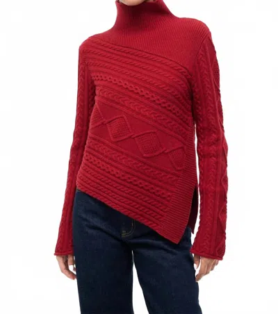 Staud Sidney Sweater In Rouge In Red