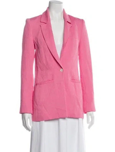 Pre-owned Staud Silk Blazer In Pink