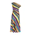 Staud Phare Off-the-shoulder Striped Silk Maxi Dress