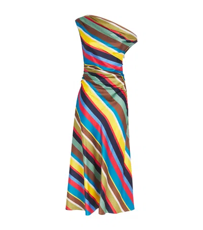 Staud Silk-blend Phare Midi Dress
